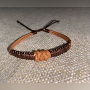 Chocolate Leather Knot Bracelet